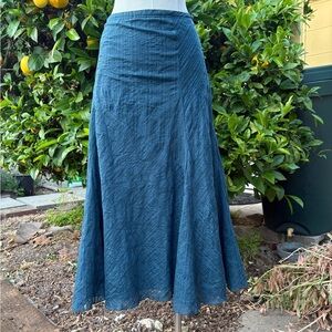 J. Jill A-Line Blue Maxi Skirt for Casual Wear